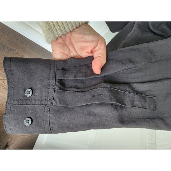 NWT. Zara Black Wrap Mini Dress with V-neckline. Size M - Picture 7 of 7